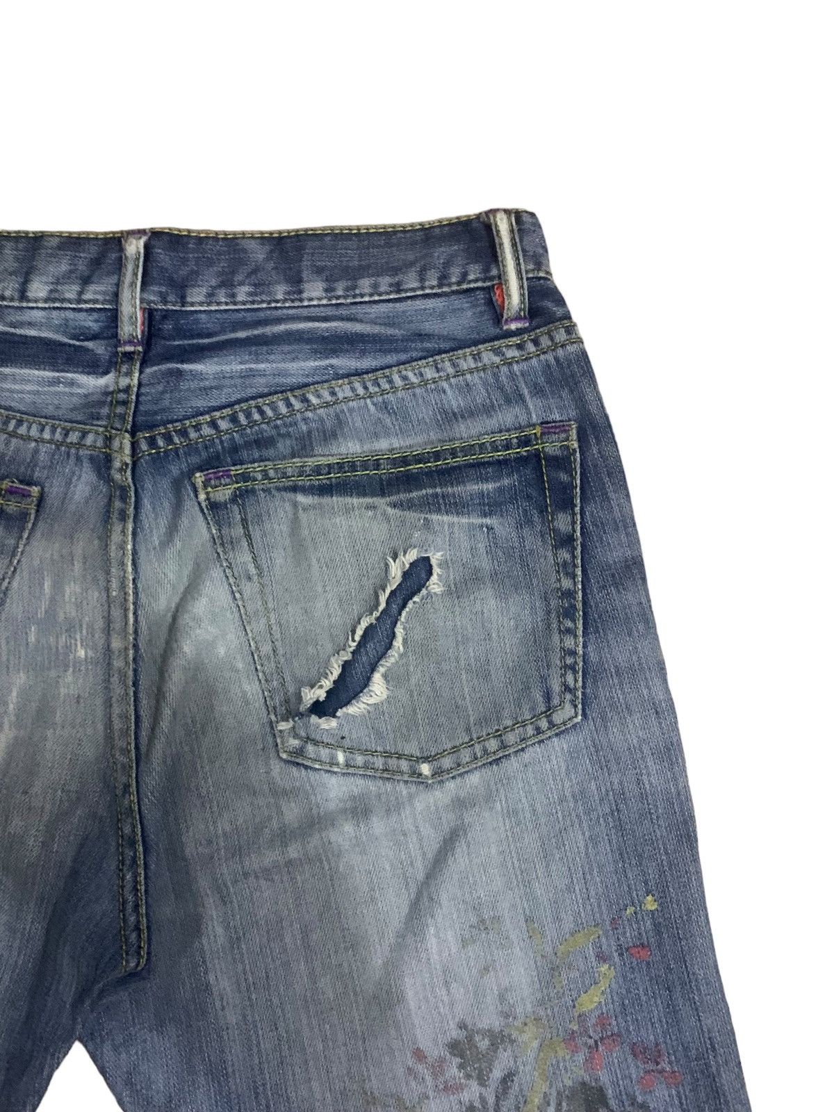 Kings Of Indigo × Takeo Kikuchi 💸Accept Offer💸 Takeo Kikuchi KOI Print Jeans Size US 30 / EU 46 - 9 Thumbnail