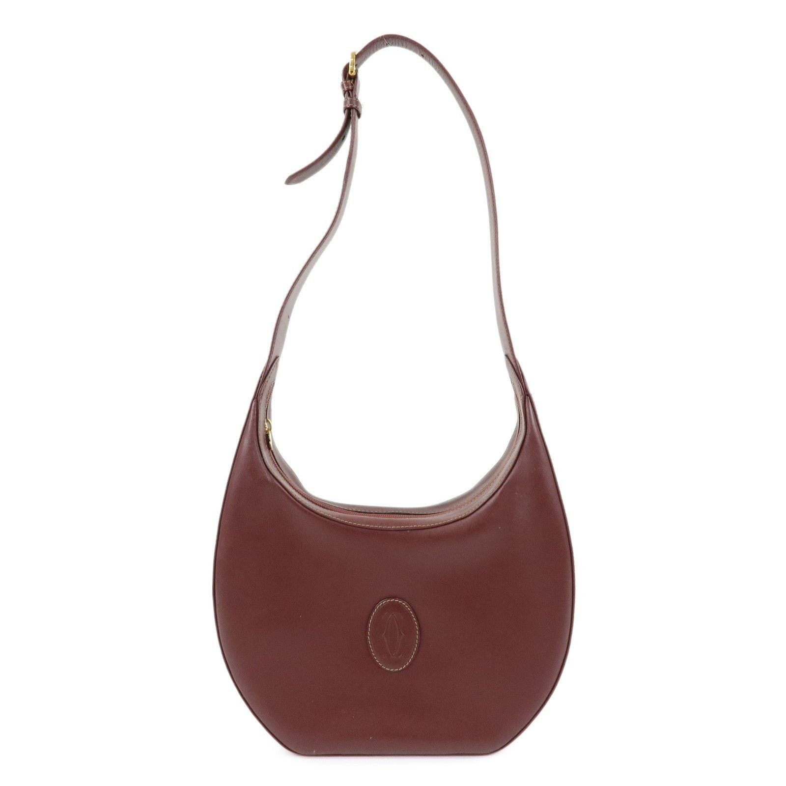Cartier Must de Cartier Leather Shoulder Bag Burgundy Size ONE SIZE - 1 Thumbnail