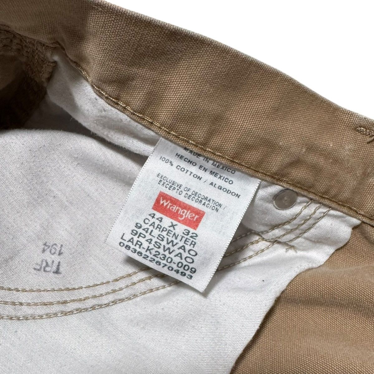 Vintage × Wrangler Wrangler Khaki Paint Splatter Carpenter Pants 44x32 Size US 44 / EU 60 - 7 Thumbnail