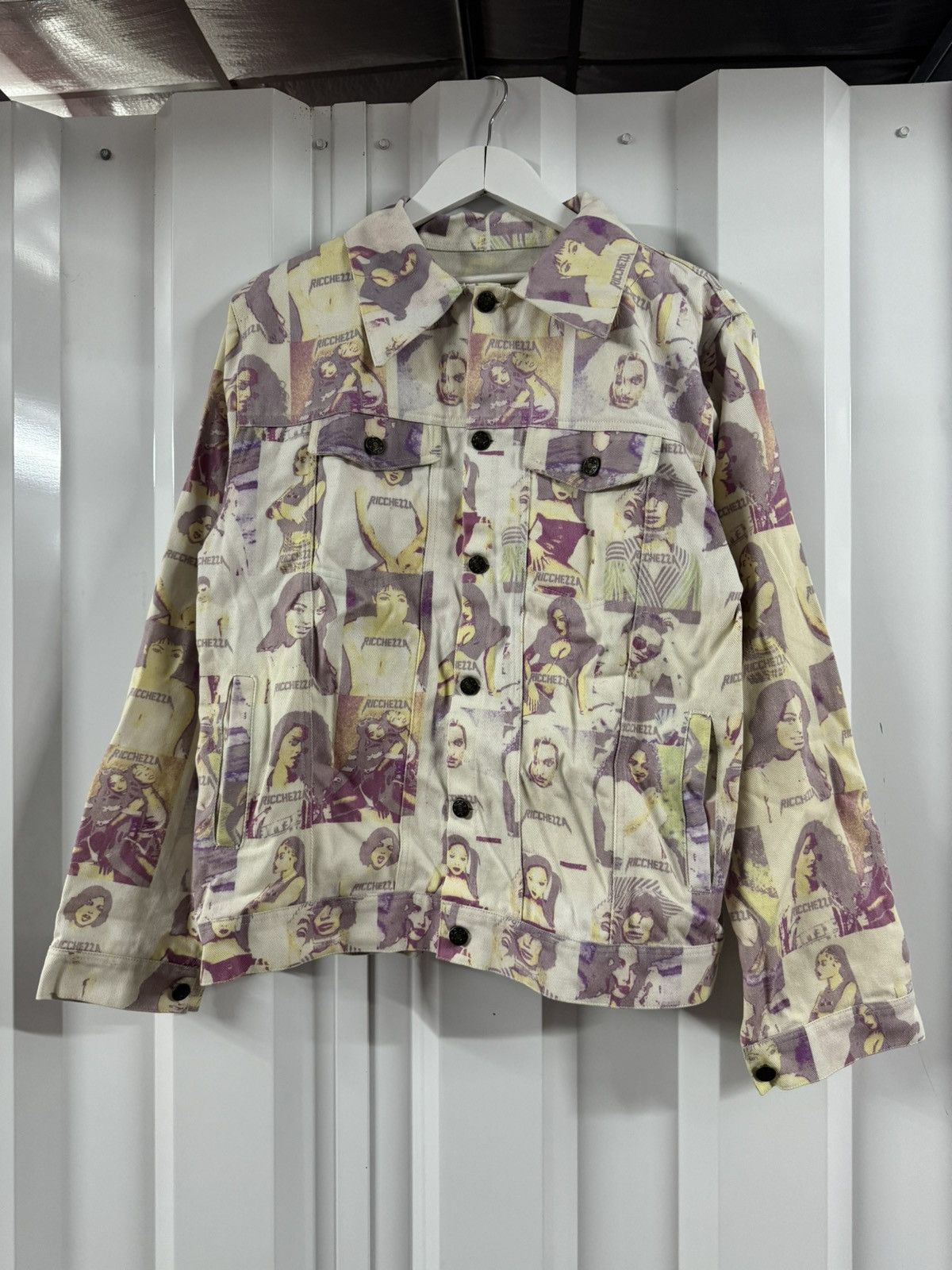 Other Ricchezza Forever Bomber Jacket Women Aop Size XL Cream RARE Size US XL / EU 56 / 4 - 1 Thumbnail