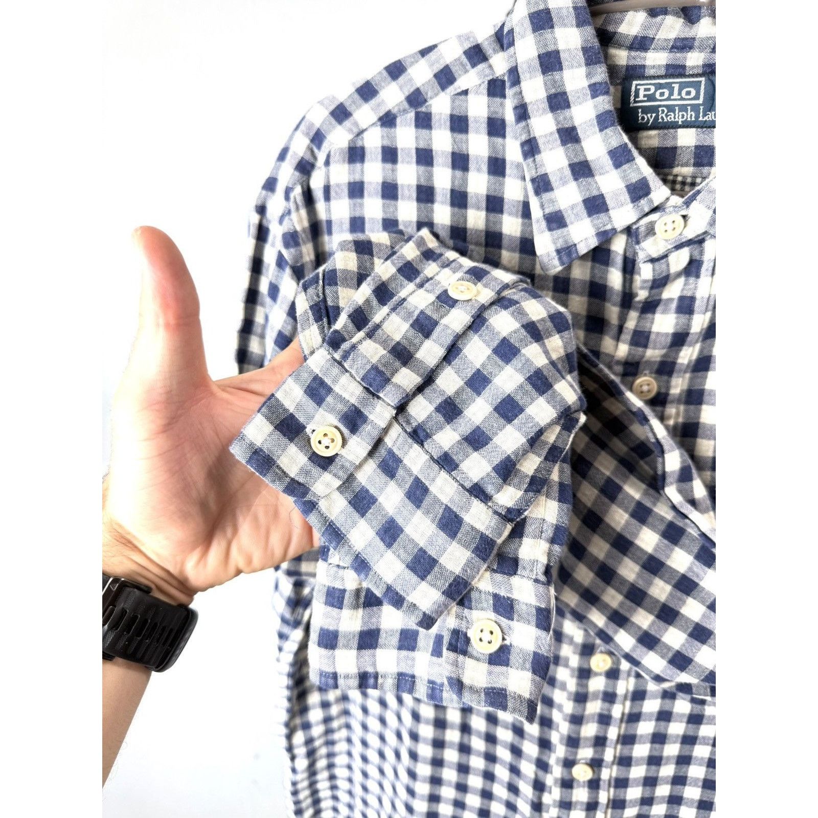 Polo Ralph Lauren Rare Vintage Polo Ralph Lauren Shirt Linen Style Size US L / EU 52-54 / 3 - 7 Thumbnail