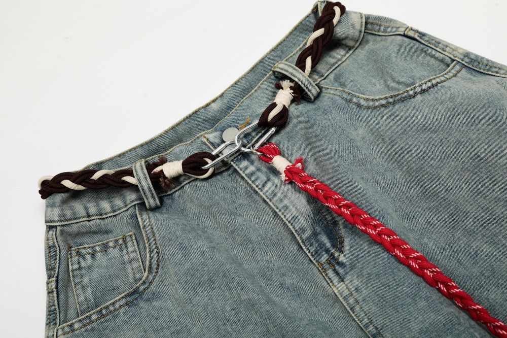 Jean American high street washed distressed scimitar jeans Size US 32 / EU 48 - 3 Thumbnail