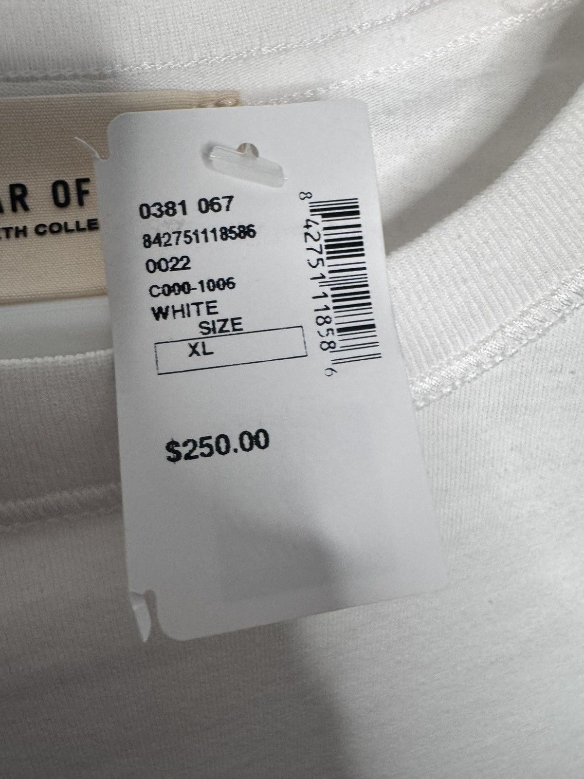 Fear of God Fear of God Sixth Collection Long Sleeve FG T-Shirt Size US XL / EU 56 / 4 - 7 Thumbnail