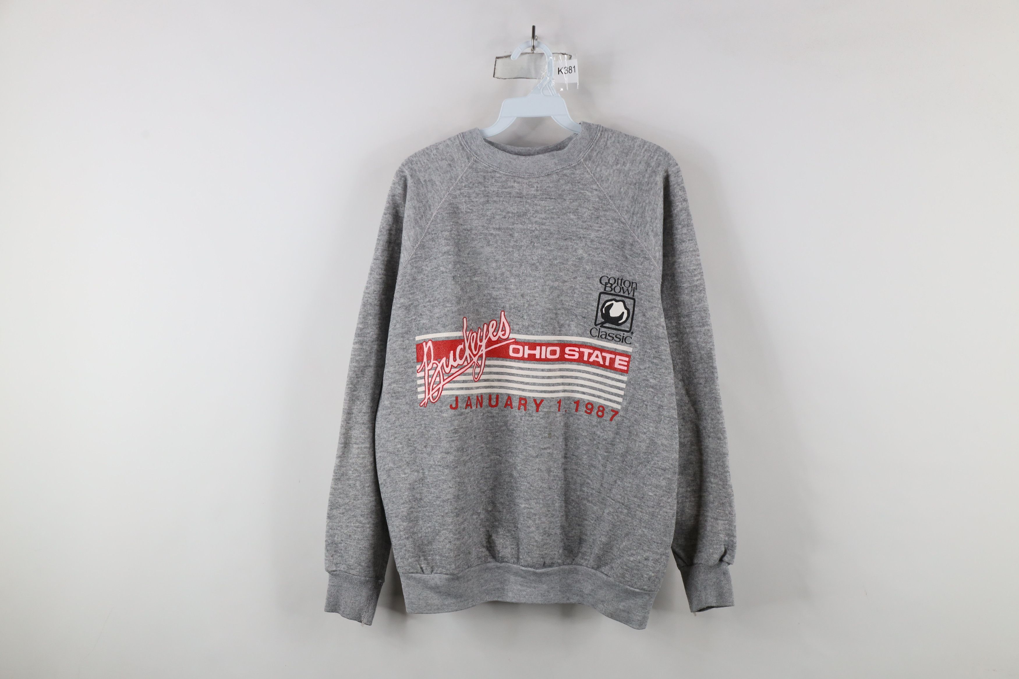 Vintage Vintage 80s Ohio State University Football Sweatshirt USA Size US XL / EU 56 / 4 - 1 Thumbnail