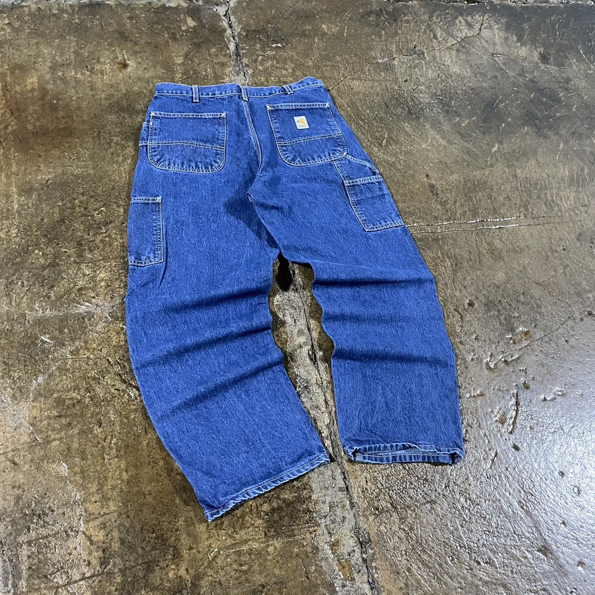 Carhartt × Vintage Crazy Vintage Carhartt Carpenter Jeans Baggy Workwear Skater Size US 33 - 3 Thumbnail