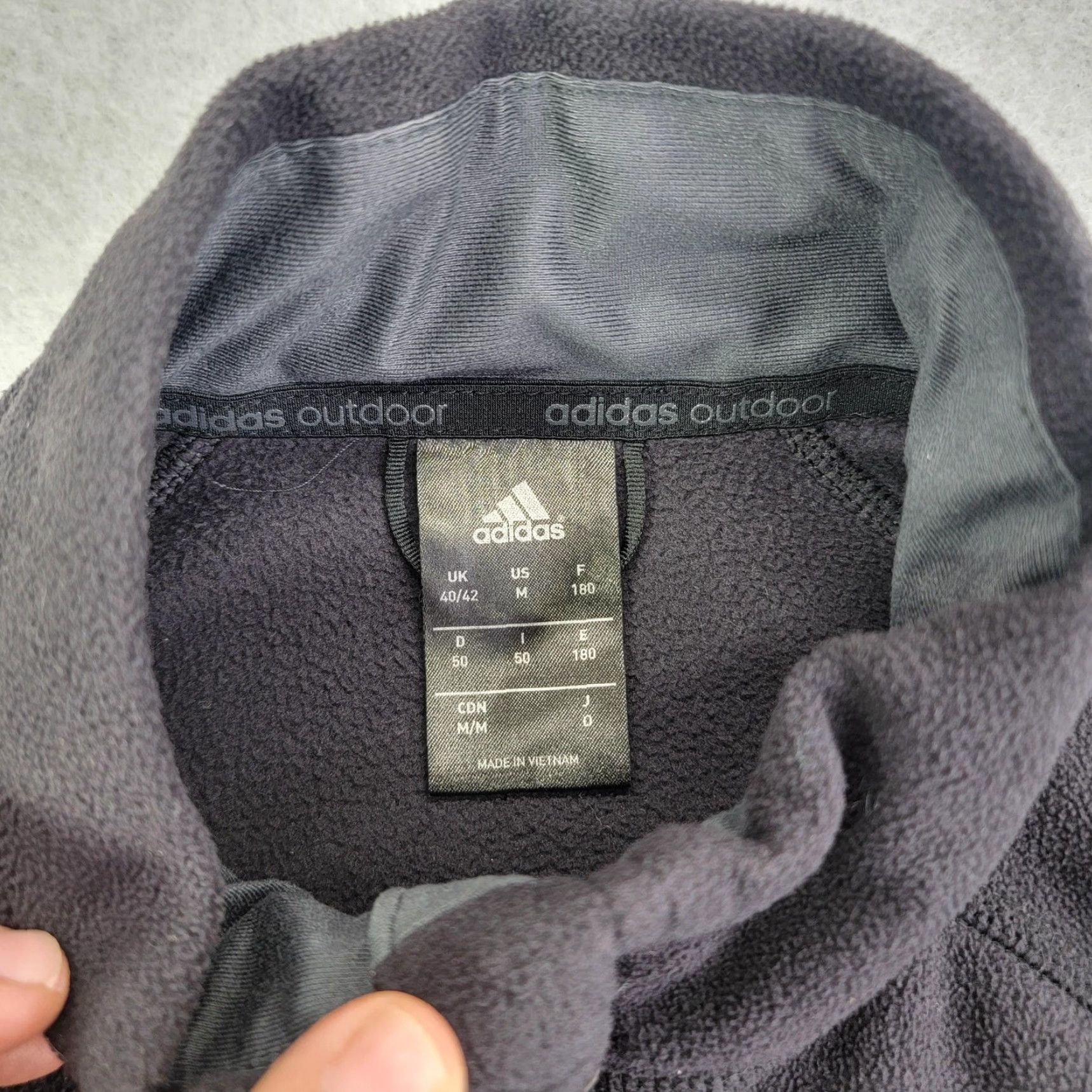 Adidas Adidas Jacket Mens Medium Gray Fleece Full Zip Outdoor Hiking Warm Layer Casual Size US M / EU 48-50 / 2 - 4 Thumbnail