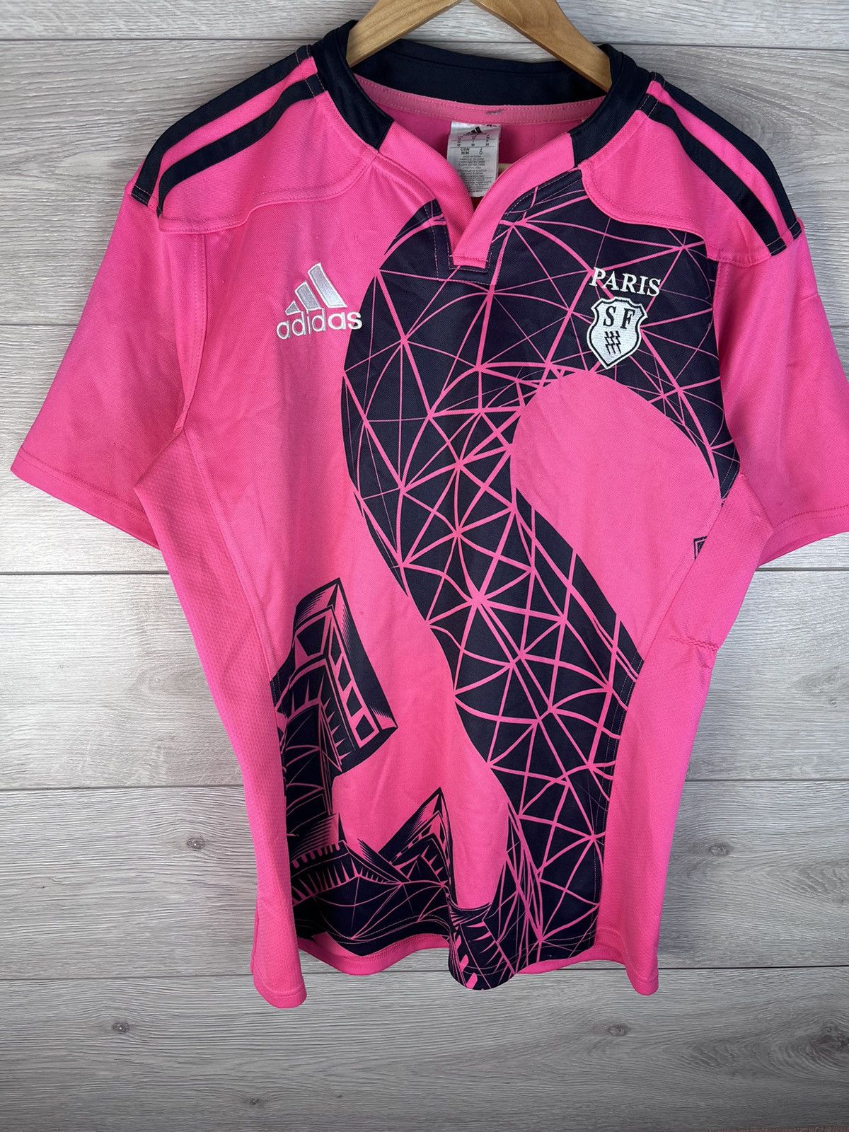 Adidas Men’s rugby jersey Stade Francais Paris shirt 2014/15 size M Size US M / EU 48-50 / 2 - 4 Thumbnail