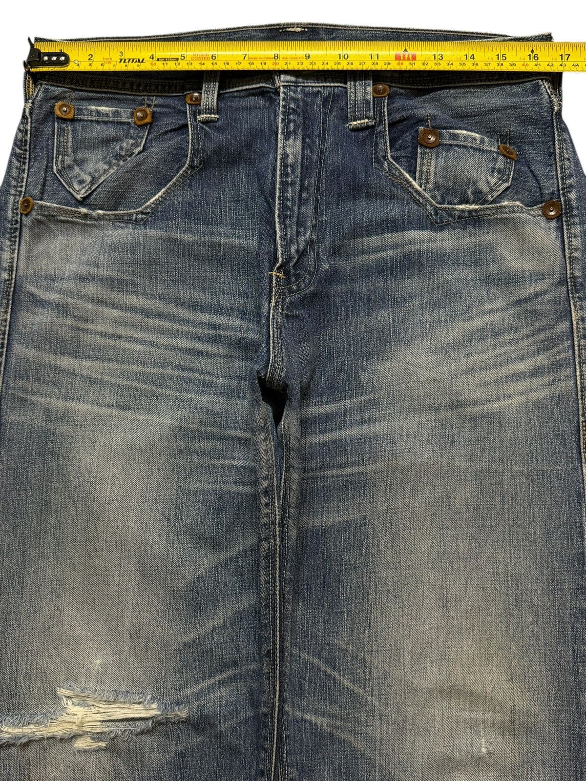 Levi's Vintage Y2K Levis 503 Faded Wash Distress Wide Leg Baggy Size US 32 / EU 48 - 7 Thumbnail