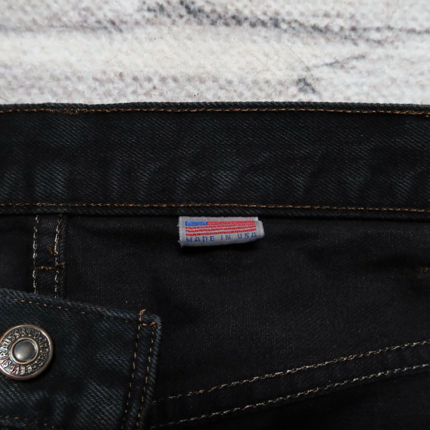 Levi's VINTAGE Levi's LVC 606 Denim Jeans Mens Regular Black 34x29 Made in USA Jeans Size US 34 / EU 50 - 5 Thumbnail