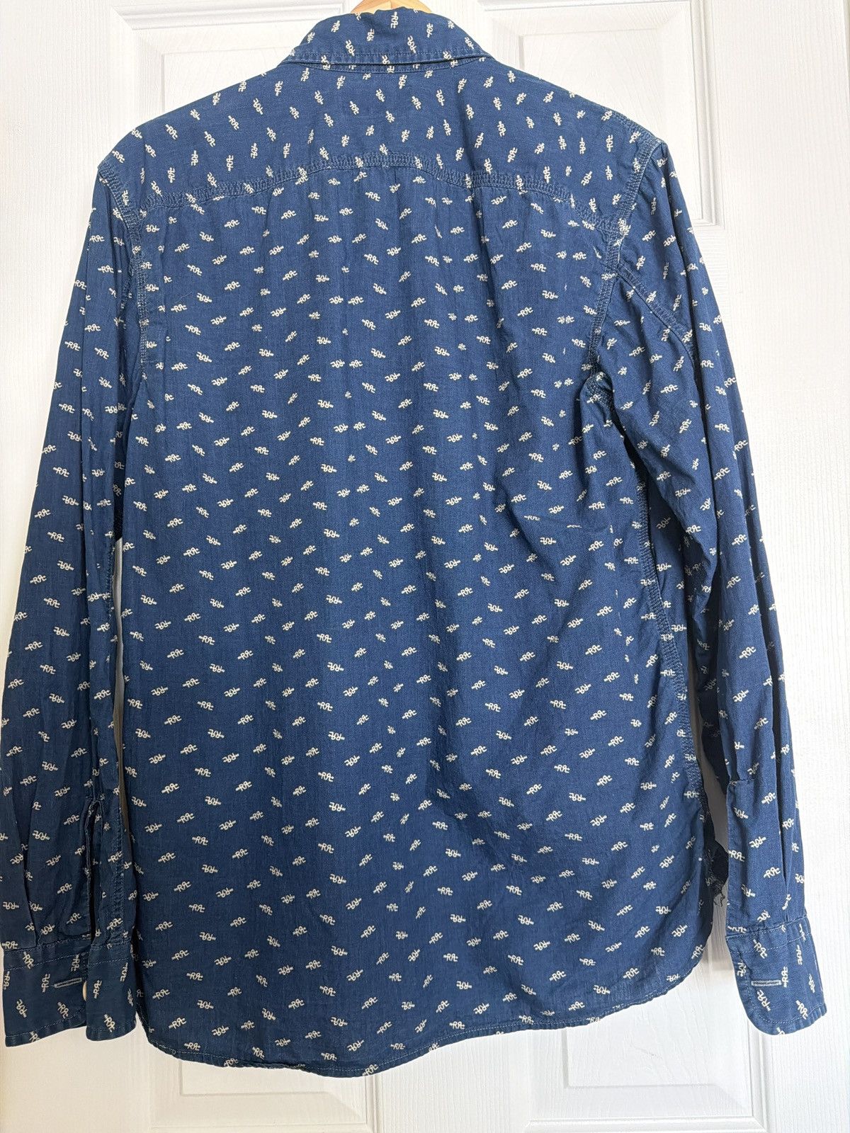 RRL Ralph Lauren RRL Indigo Logo Print Workshirt Size US M / EU 48-50 / 2 - 3 Thumbnail