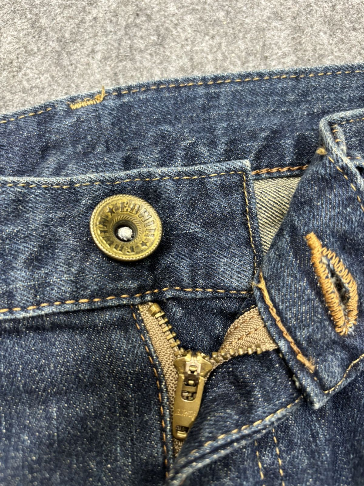 Edwin 💥Insane Rust Wash💥Sick Edwin Stone Wash Slim Denim F654 Size US 29 - 8 Thumbnail