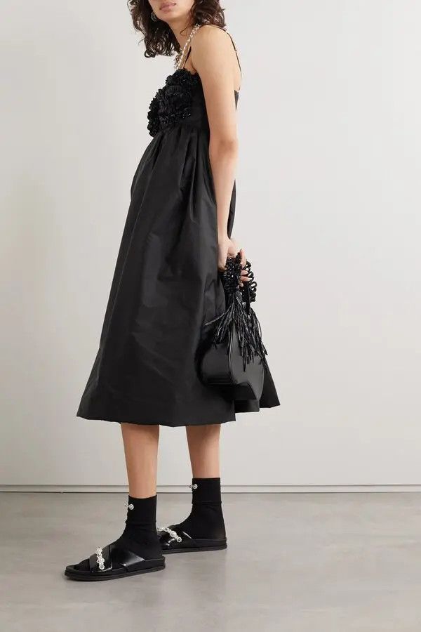 Moncler o1y1125 Midi Dress in Black Size S / US 4 / IT 40 - 3 Thumbnail