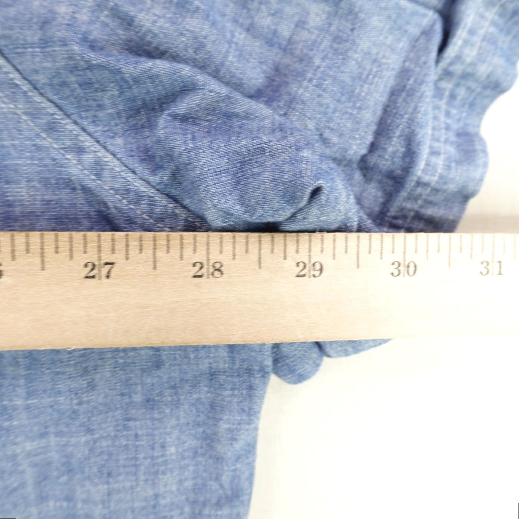 Vintage LL Bean Shirt Mens 2XL Blue Chambray Button Up Comfort Stretch Traditional Fit Size US XXL / EU 58 / 5 - 6 Thumbnail