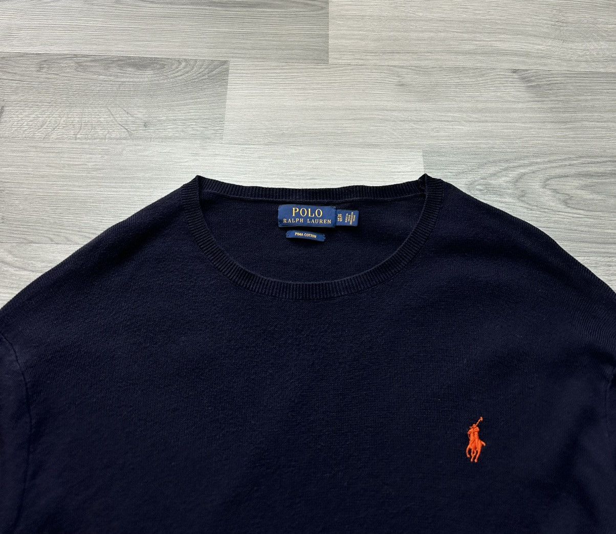 Ralph Lauren Sweater Polo Ralph Lauren pima cotton navy blue Size US XL / EU 56 / 4 - 4 Thumbnail