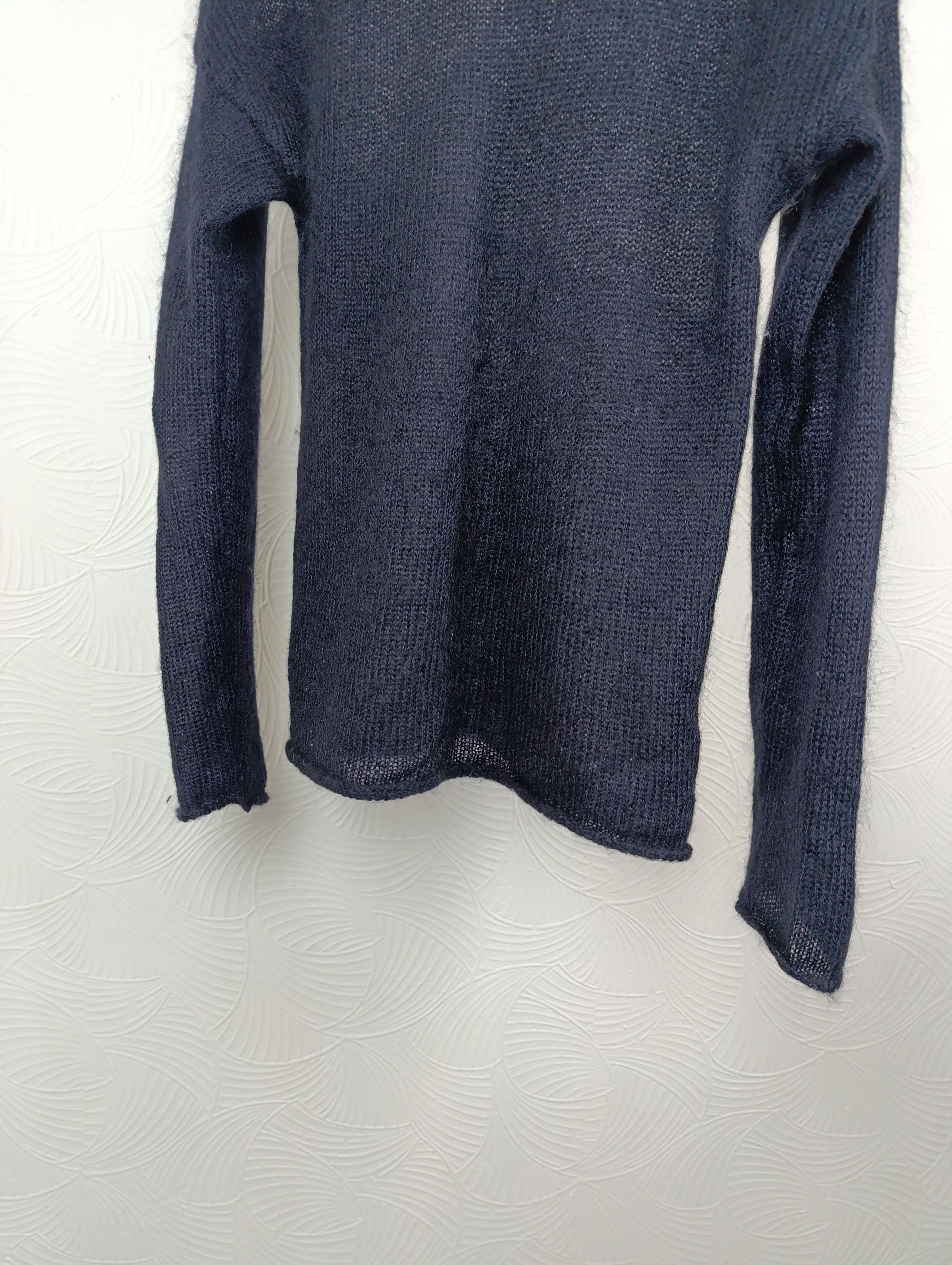 Armani EMPORIO ARMANI MENS MOHAIR KNITTED SWEATER BIG LOGO Size US S / EU 44-46 / 1 - 14 Thumbnail