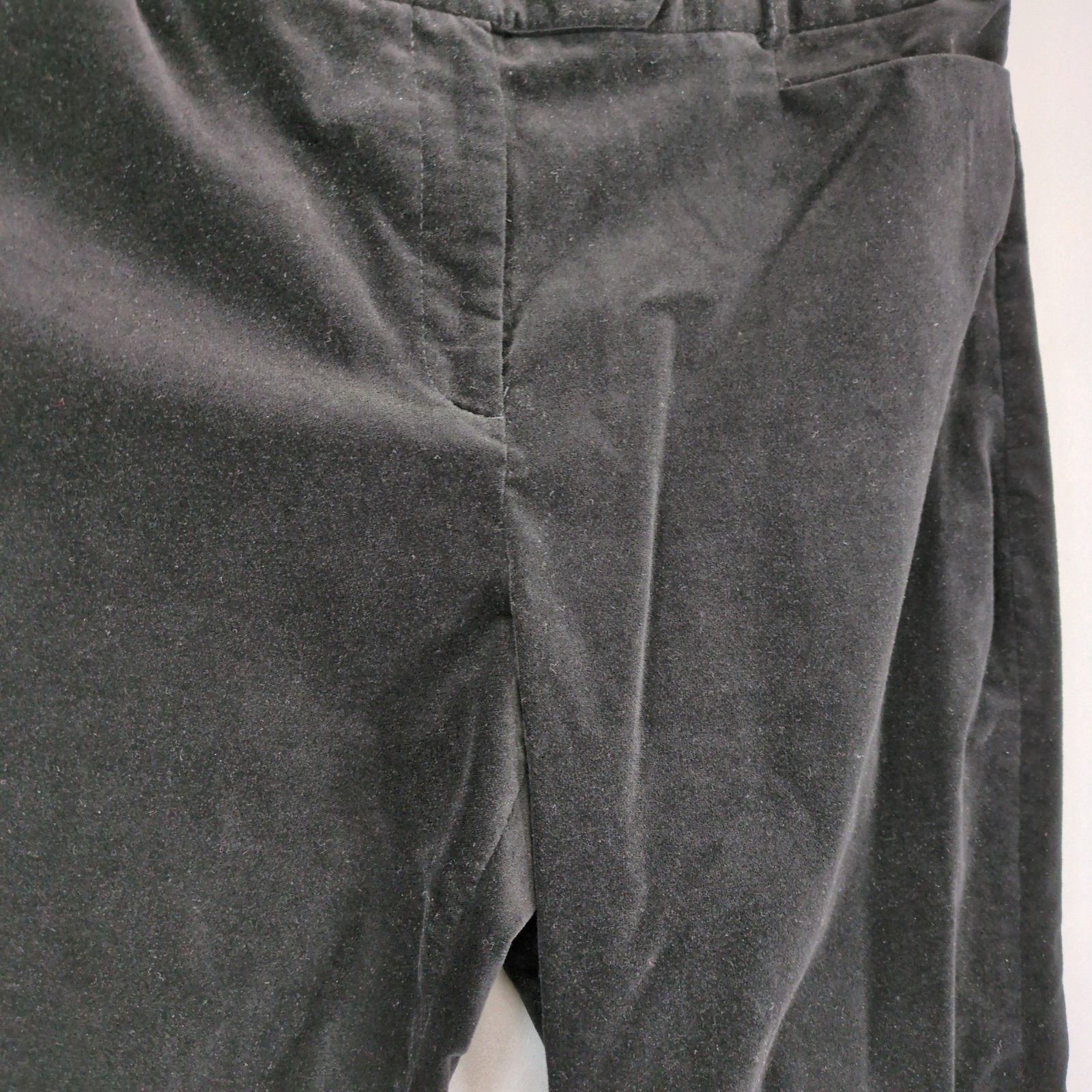 Other Talbots Curvy Women's 14 Black Velvet Velour Casual Pants Size 36" / US 14 / IT 50 - 5 Thumbnail