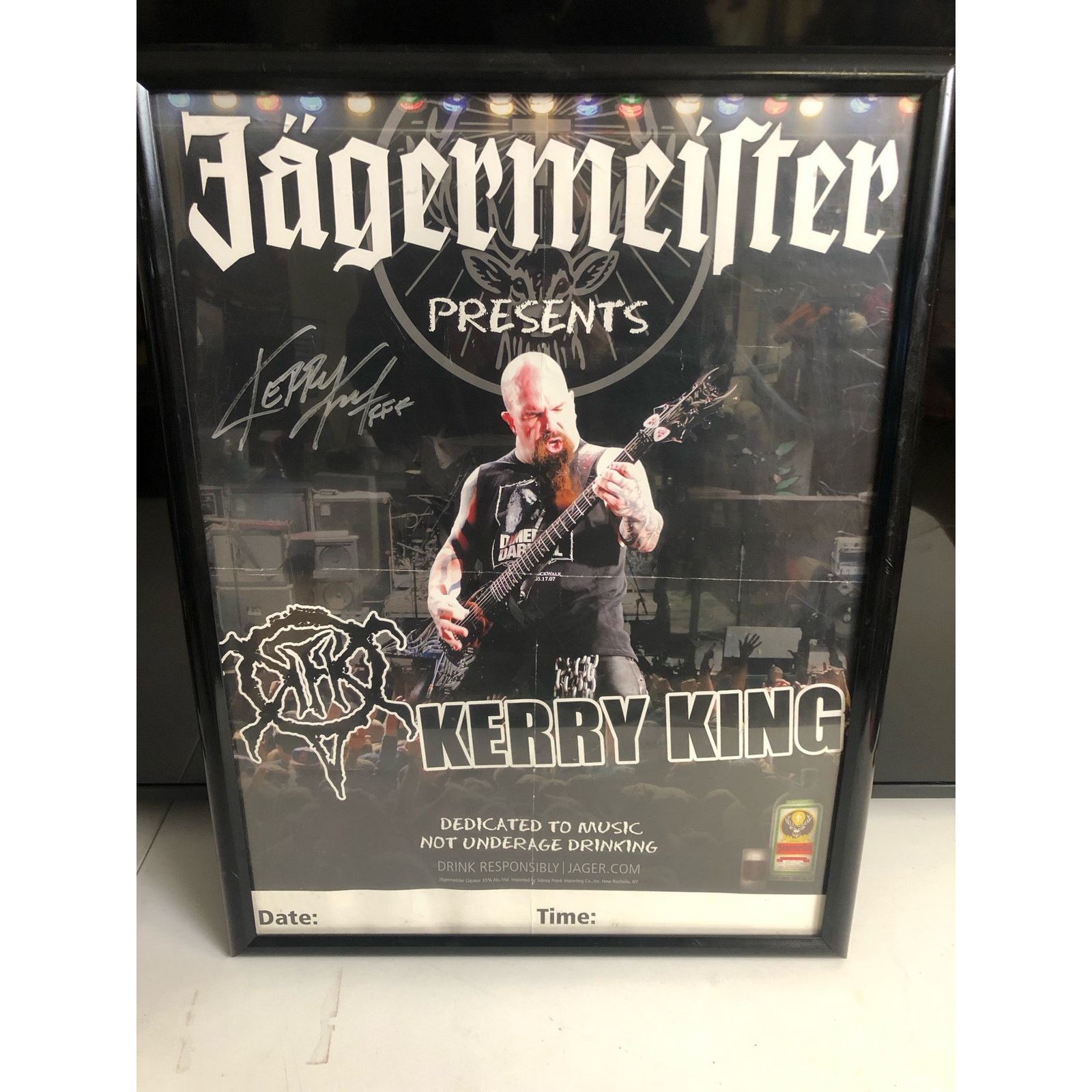 Slayer Kerry King Signed Slayer Jagermeister Presents Kerry King Size 26 - 1 Thumbnail