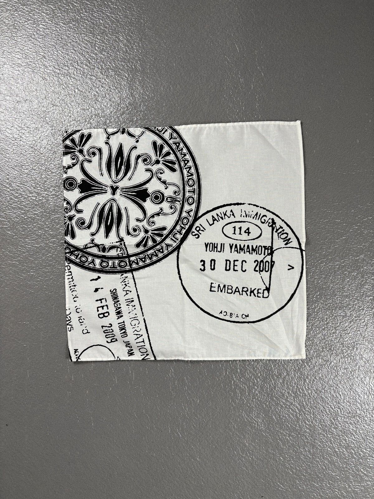 Yohji Yamamoto Travel Detailing Bandana White