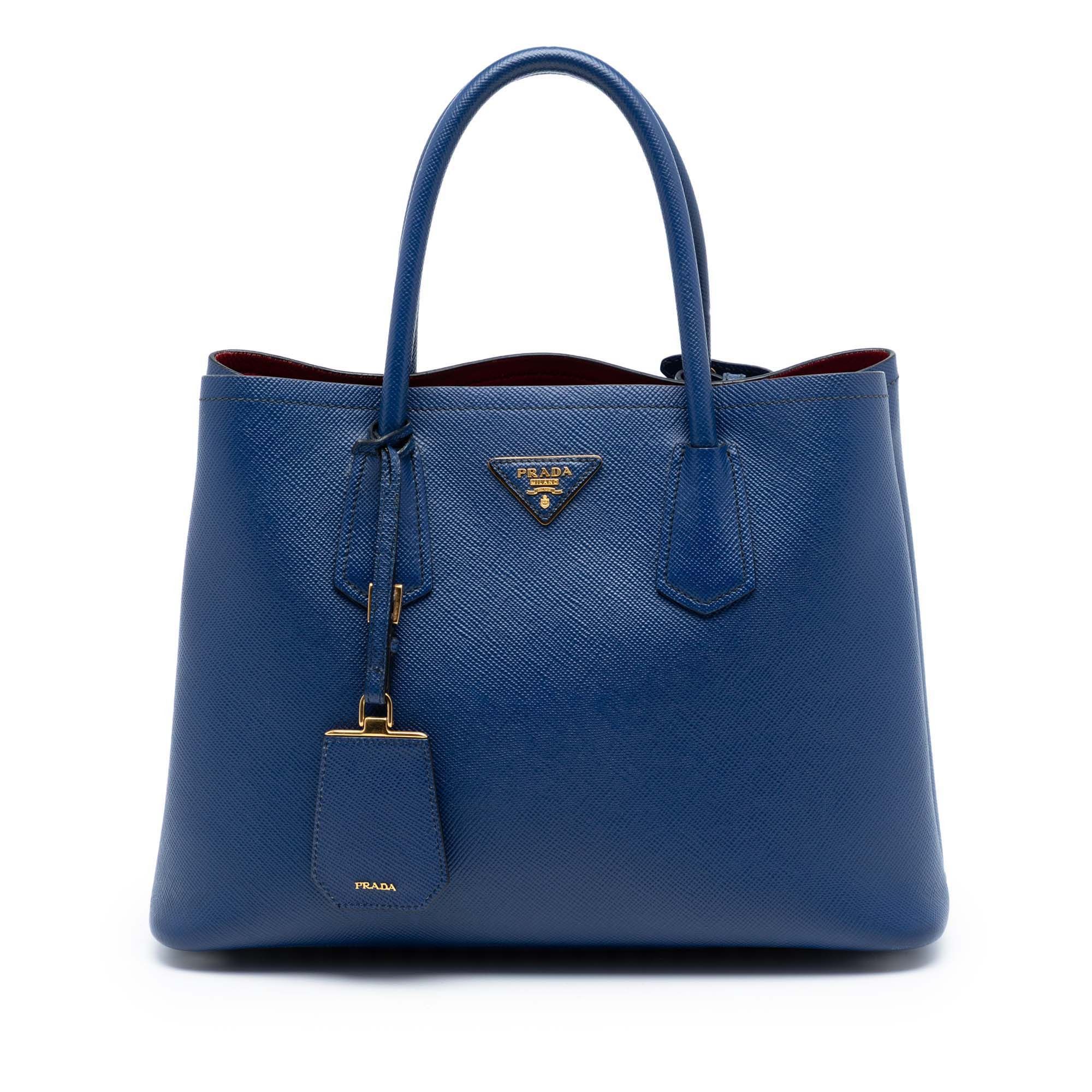 Prada Medium Saffiano Cuir Double Satchel Size ONE SIZE - 1 Thumbnail