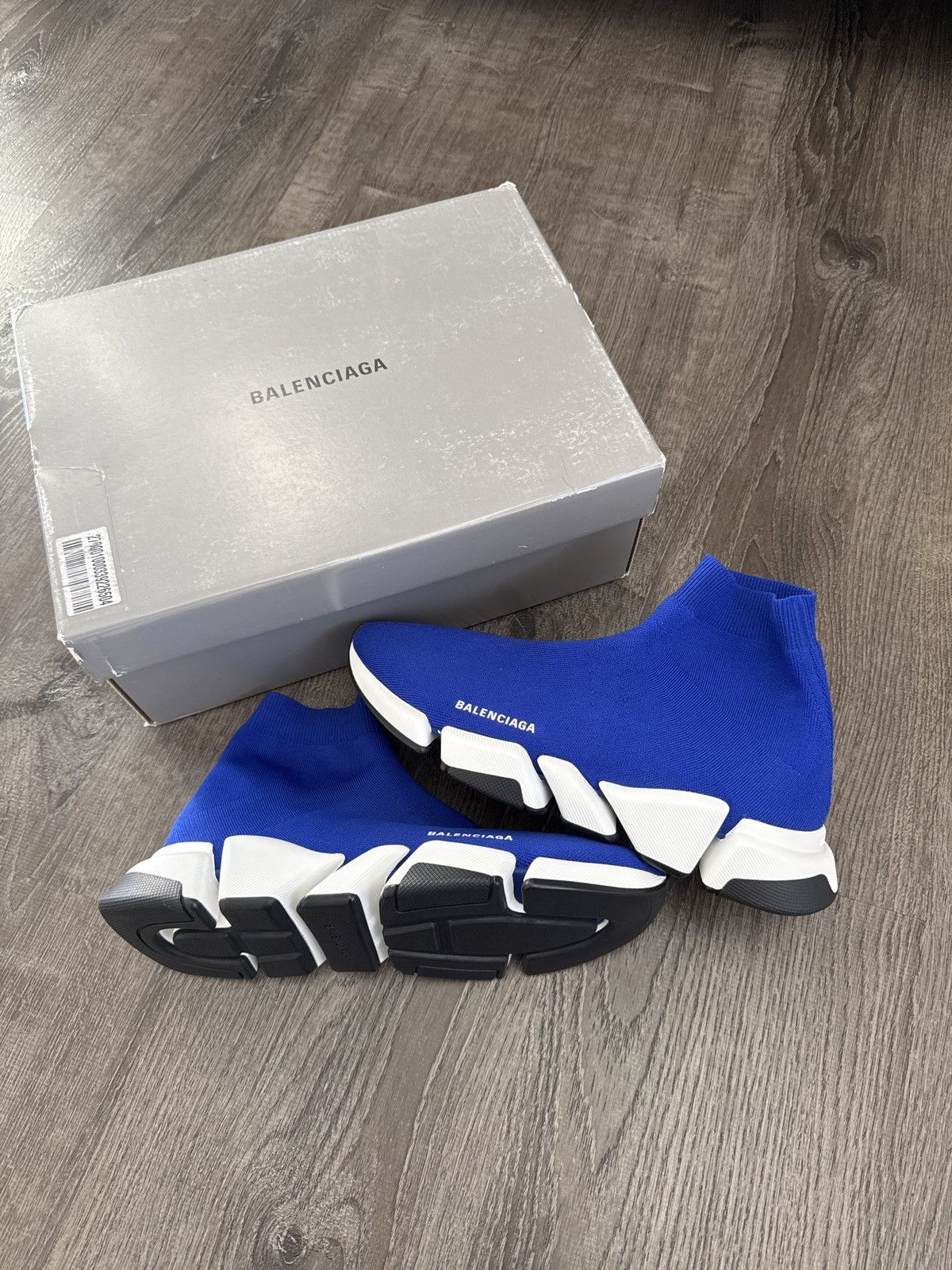Balenciaga Balenciaga Dark Blue Speed Trainers Size US 13 / EU 46 - 1 Thumbnail