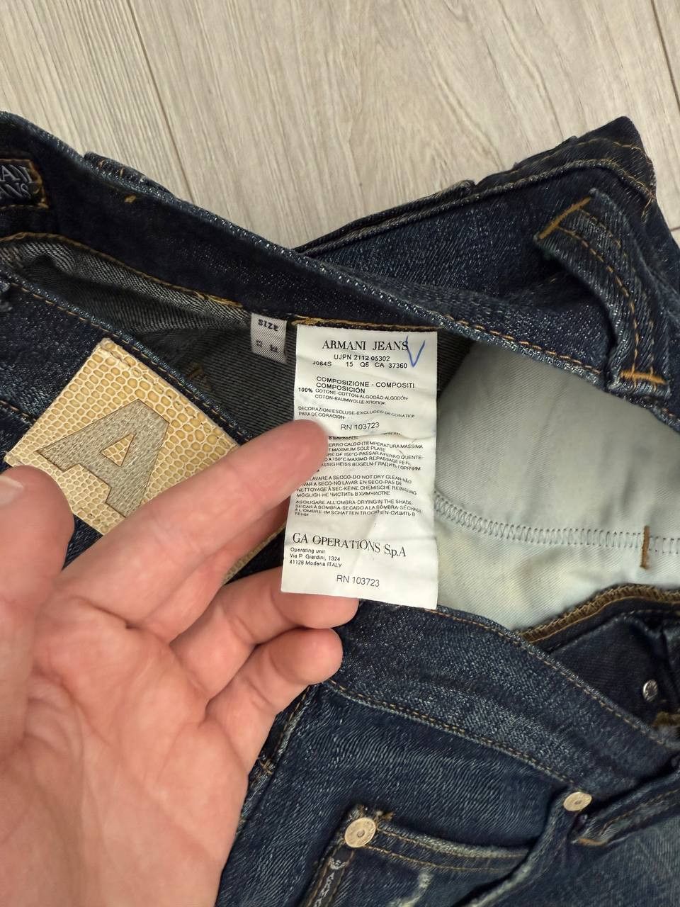 Armani Armani Jeans Big Logo Denim Jeans Size US 31 - 8 Thumbnail