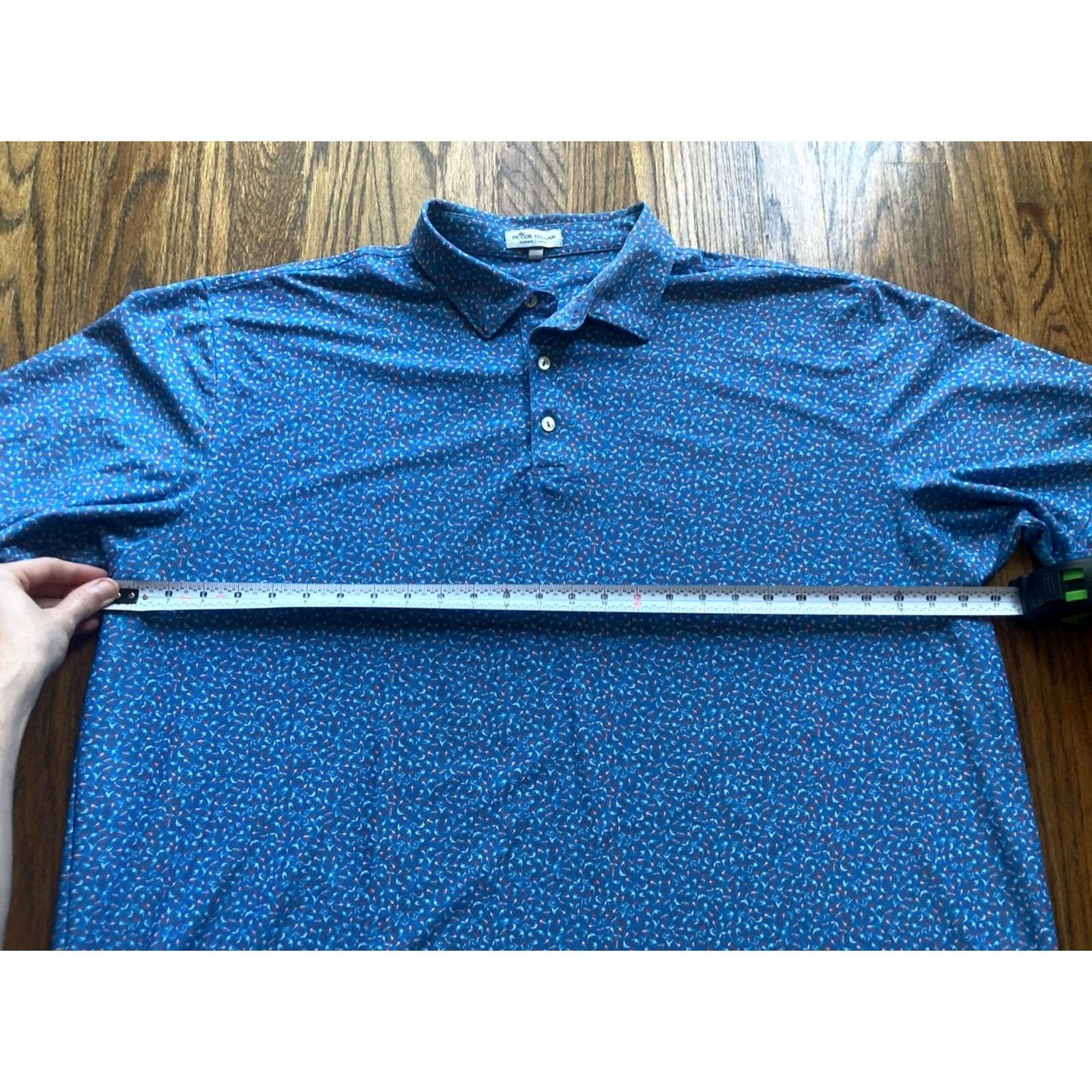 Peter Millar Peter Millar Summer Comfort Polo Shirt Mens 2XL Country Club Louisiana AOP Blue Size US XXL / EU 58 / 5 - 3 Thumbnail