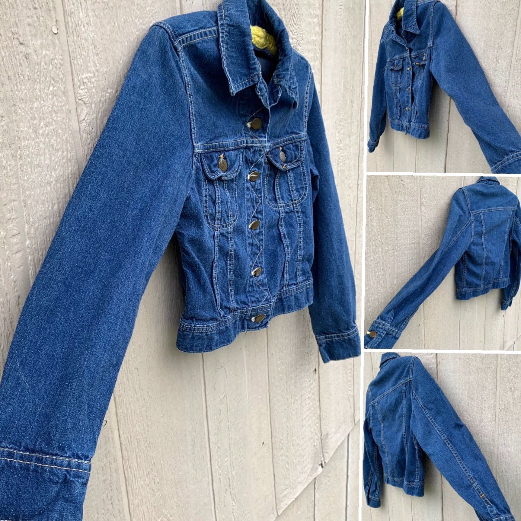 Lee VINTAGE Lee Jacket Denim Blue Rockabilly Jeans Jacket Made in USA Size 8 Womens Size 30" / US 8 / IT 44 - 6 Thumbnail