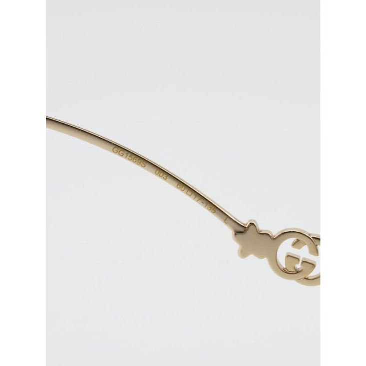 Gucci Gucci GG1569S 003 Sunglasses Gold with White Stone Cat Eye Size ONE SIZE - 7 Thumbnail