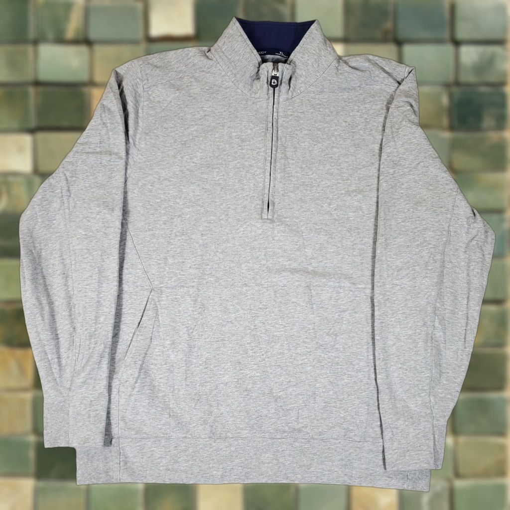 KangaROOS B. Draddy Shirt Mens XL Gray Quarter Zip Long Sleeve Pullover Kangaroo Pocket Size US XL / EU 56 / 4 - 1 Thumbnail