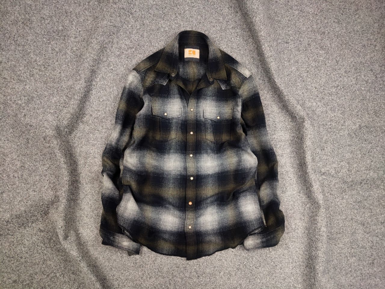 Hugo Boss Boss Orange Overshirt Flannel Checkered Wool Blend Shirt Size US XL / EU 56 / 4 - 1 Thumbnail