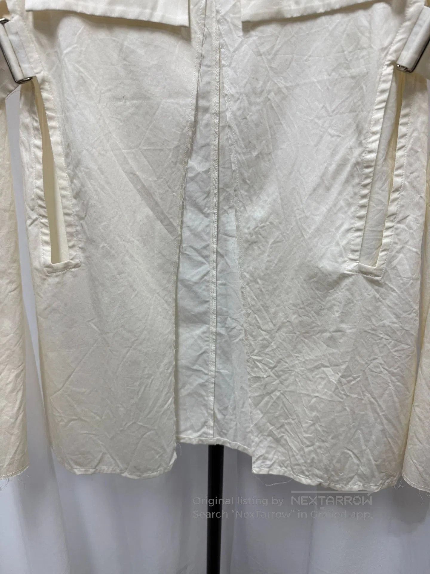 Yohji Yamamoto Yohji Yamamoto Main Line Distressed Silk Blend Shirt. Size US M / EU 48-50 / 2 - 5 Thumbnail