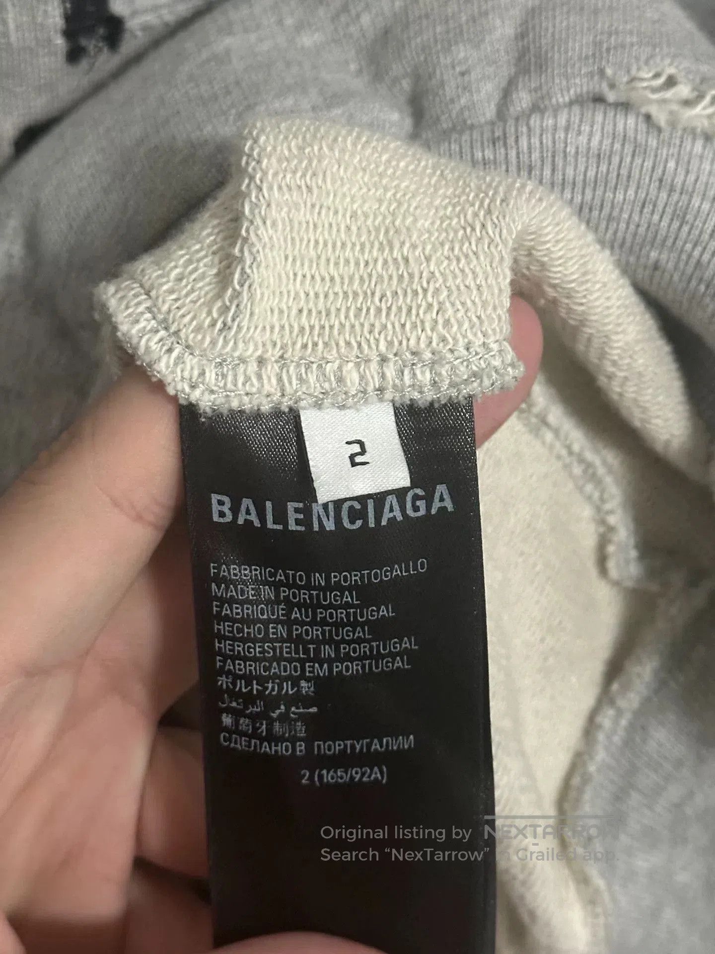 Balenciaga balenciaga gray hoodie with embroidered logo. Size US L / EU 52-54 / 3 - 3 Thumbnail