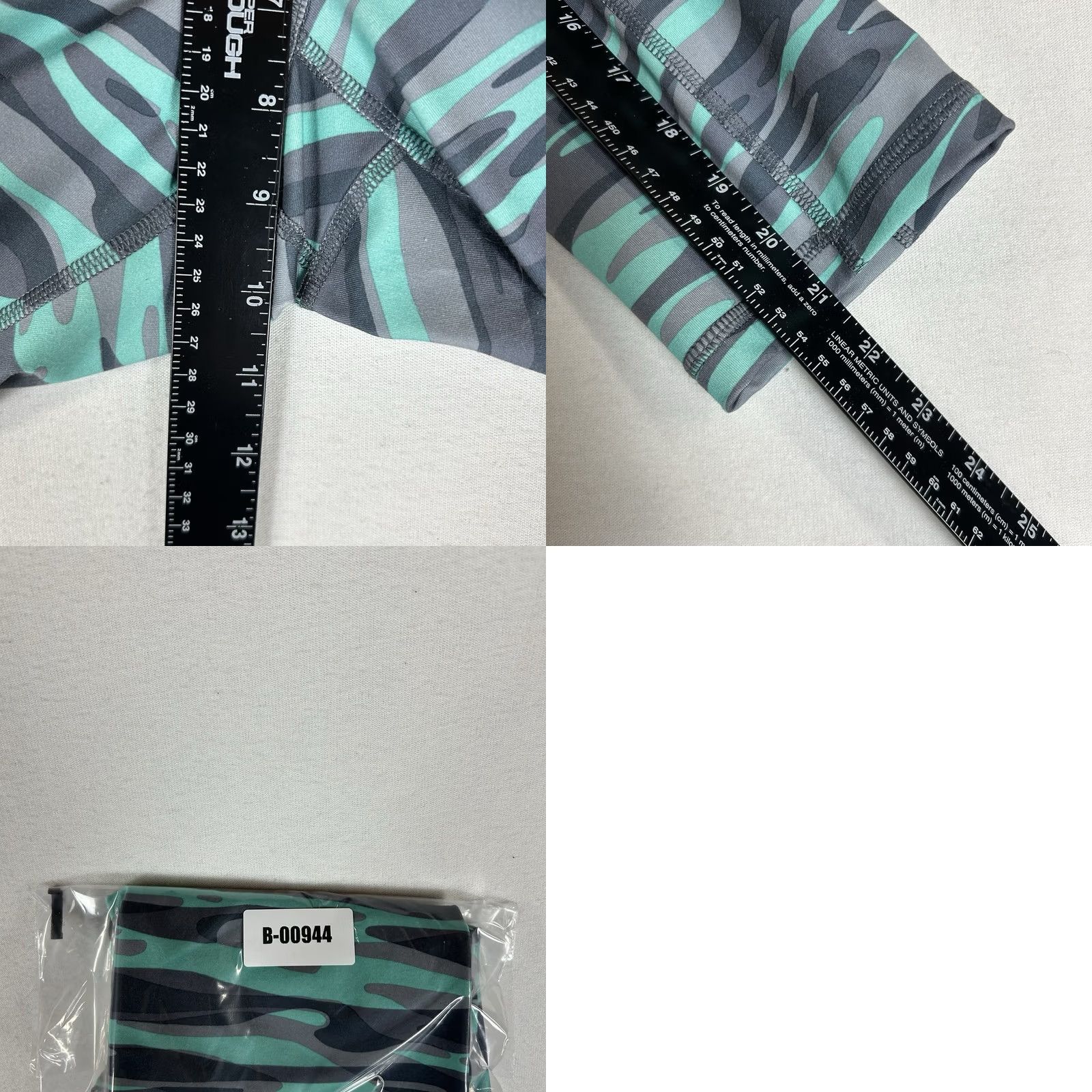 Old Navy Old Navy Capri Leggings Women's Medium Fitted Teal Camouflage Gym Run Go-Dry Activewear Capris Size 32" / US 10 / IT 46 - 8 Thumbnail