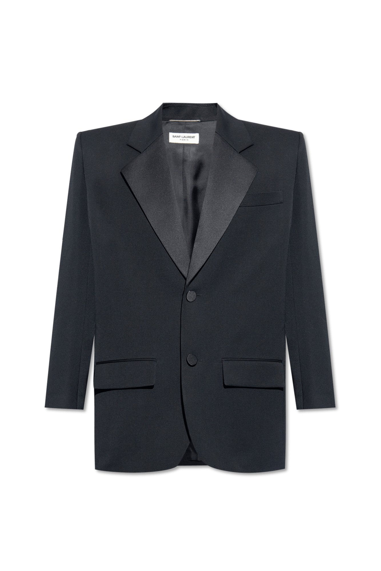 Saint Laurent Paris o1s1wg111124 Wool Blazer in Black Size US S / EU 44-46 / 1 - 1 Thumbnail