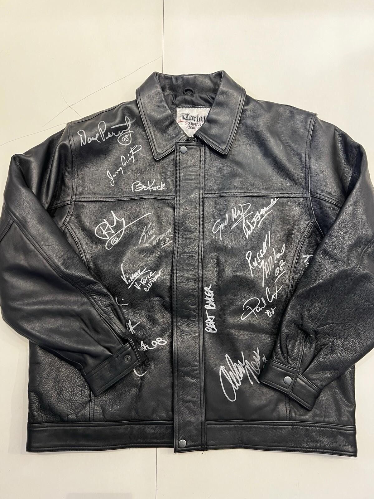 PT Torino Torian Motorcycle Leather Biker Jacket Signatures XL Size US XL / EU 56 / 4 - 1 Thumbnail
