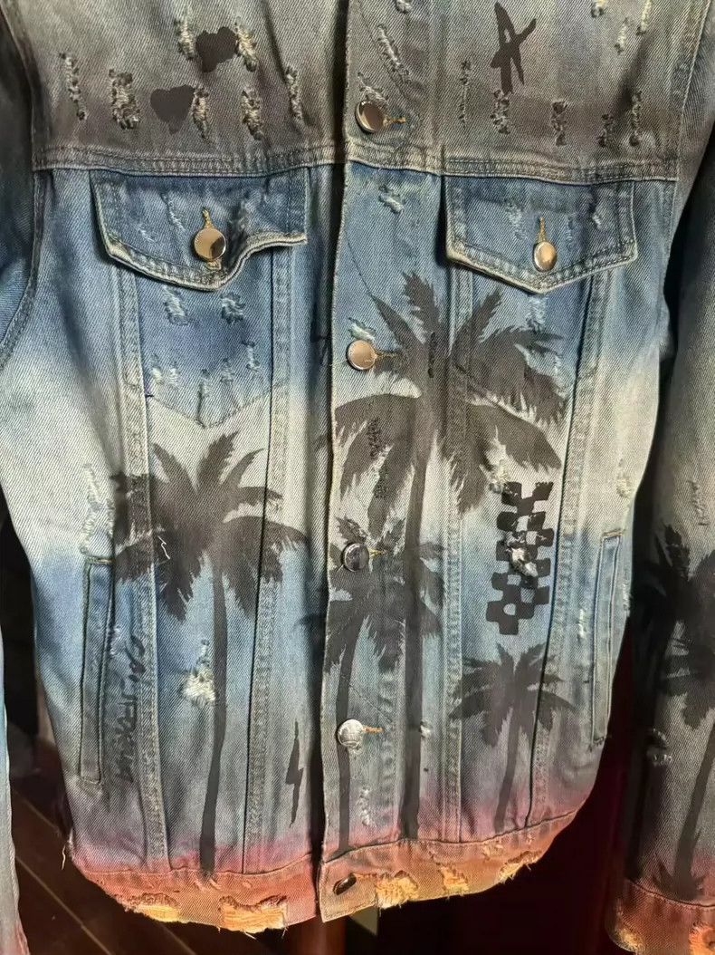 Amiri Amiri Coconut Tree Denim Jacket Size US S / EU 44-46 / 1 - 4 Thumbnail