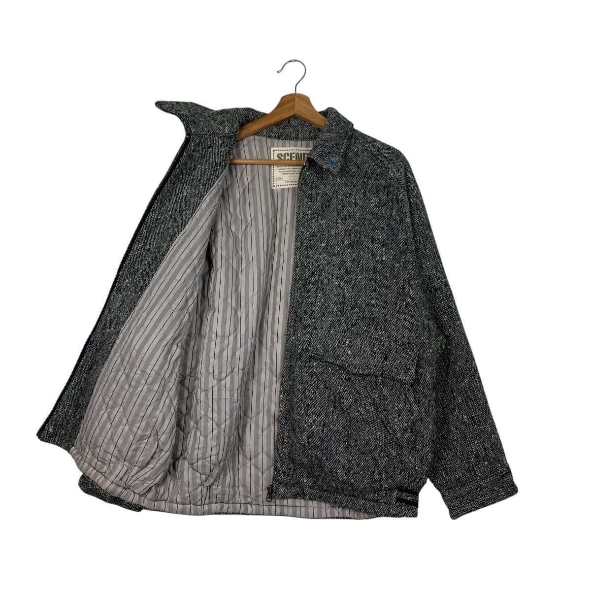 Japanese Brand SCENE Wool Collared Casual Bomber Jacket #2076-C90 Size US L / EU 52-54 / 3 - 9 Thumbnail