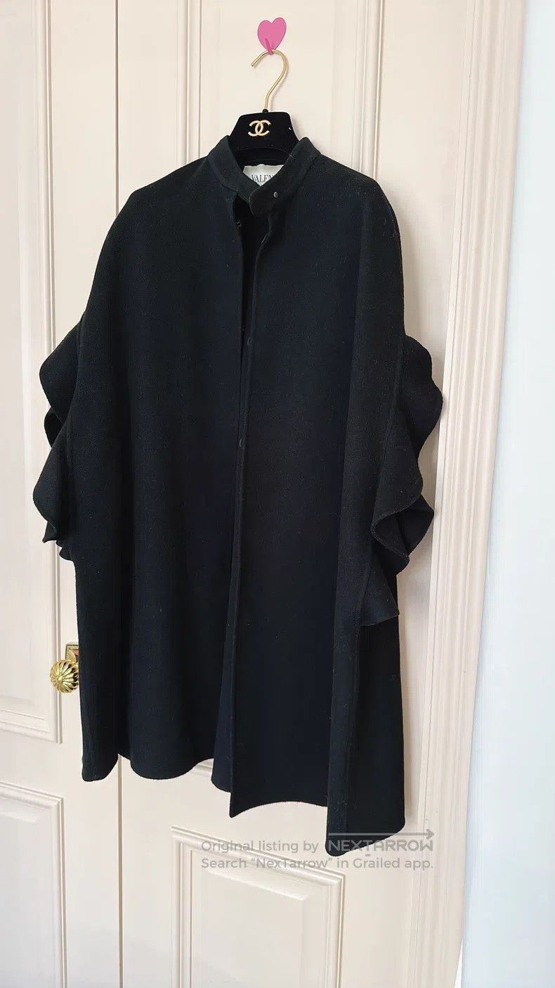 Valentino Valentino Wool coat black cloak Size S / US 4 / IT 40 - 7 Thumbnail