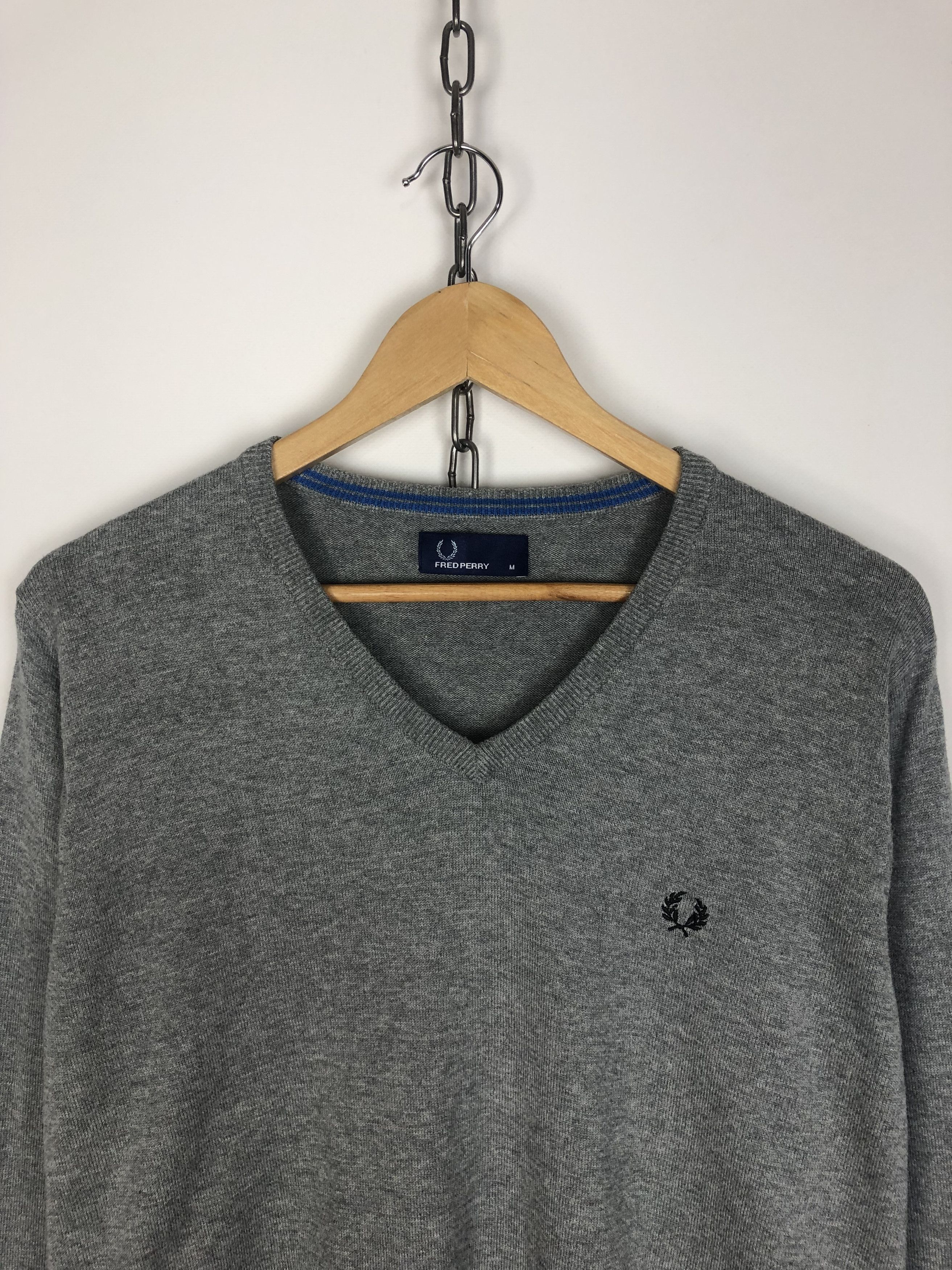 Fred Perry Fred Perry Sweater Gray Pullover Small Logo M Size US M / EU 48-50 / 2 - 2 Thumbnail