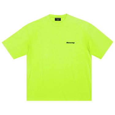 image of Balenciaga O1In1G1223 Bb Corp T-Shirt Medium Fit In Yellow, Men's (Size XS)