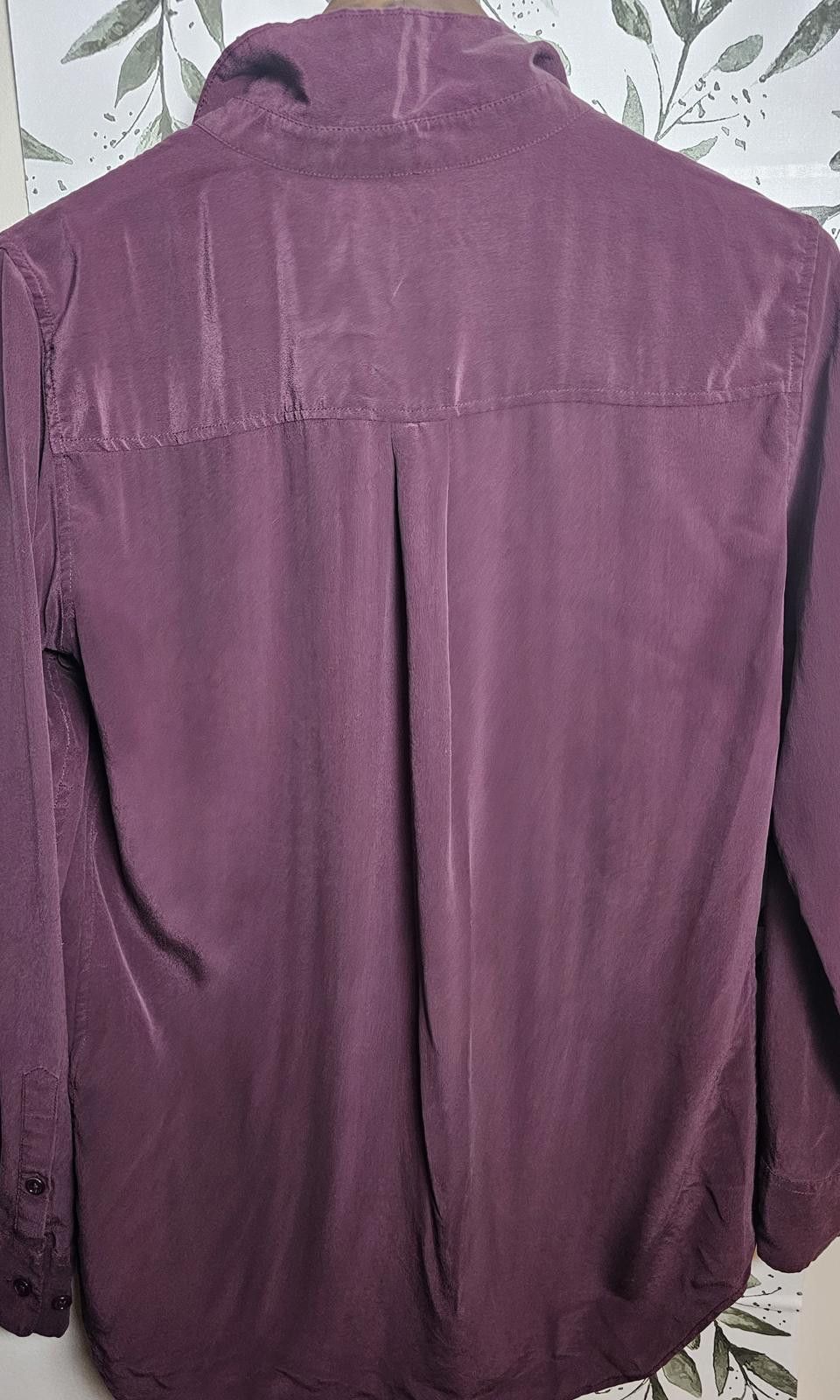 Other Equipment Femme Blouse Burgundy Womens Size Large 100% Silk Size L / US 10 / IT 46 - 4 Thumbnail