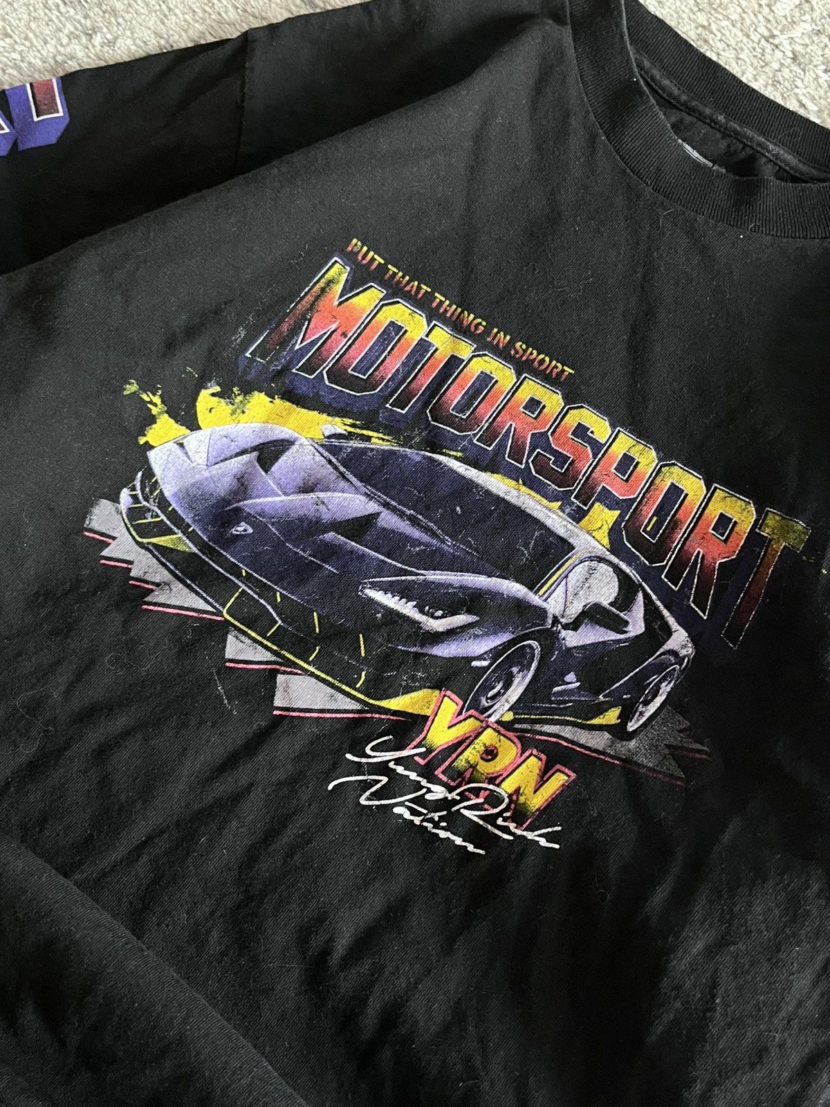 Rap Tees Vintage Y2K Black Yung Rich Nation YNR long sleeve t-shirt Size US M / EU 48-50 / 2 - 2 Thumbnail