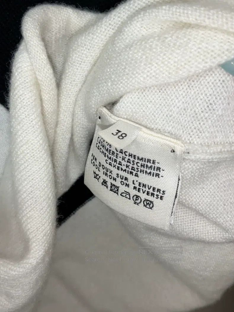 Hermes Hermes Black and White Colorblocked Cashmere Crew Neck Swe Size XS / US 0-2 / IT 36-38 - 7 Thumbnail
