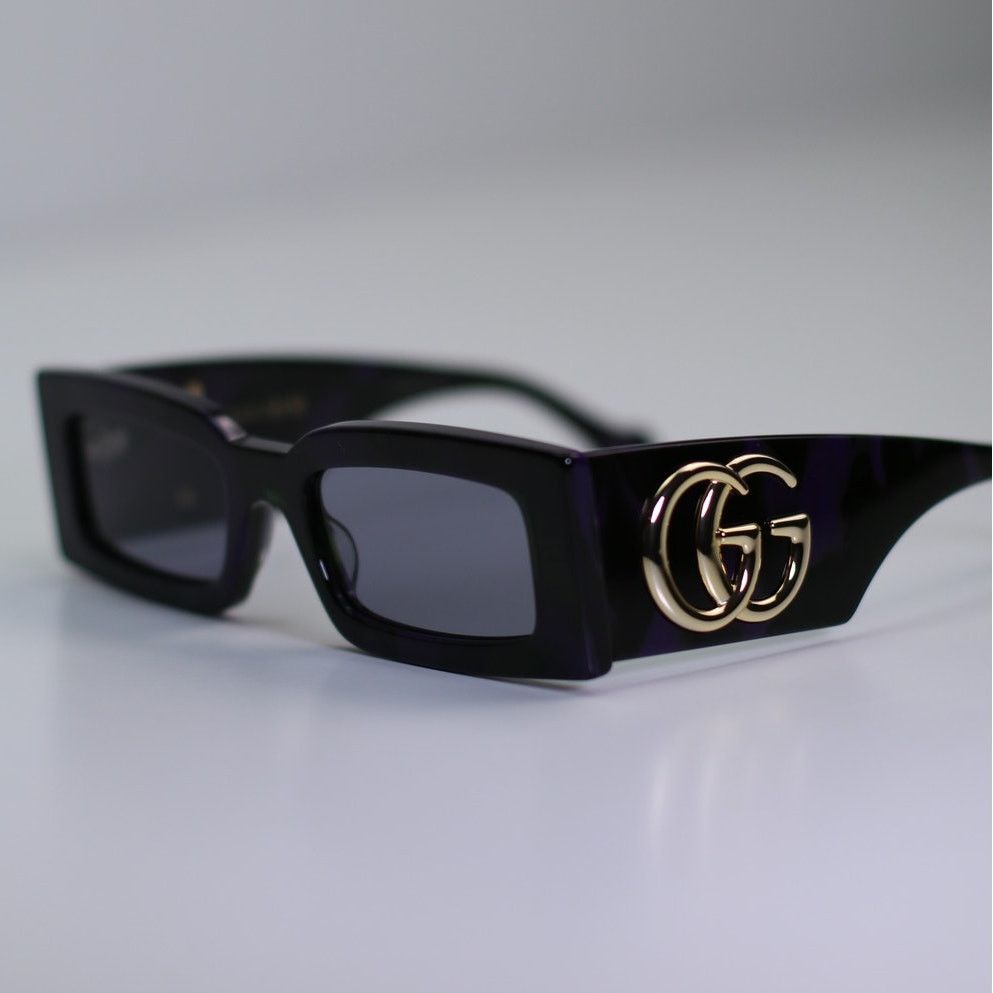 Gucci NEW Gucci Sunglasses GG1425S 003 Purple Green Havana Grey Size ONE SIZE - 13 Thumbnail