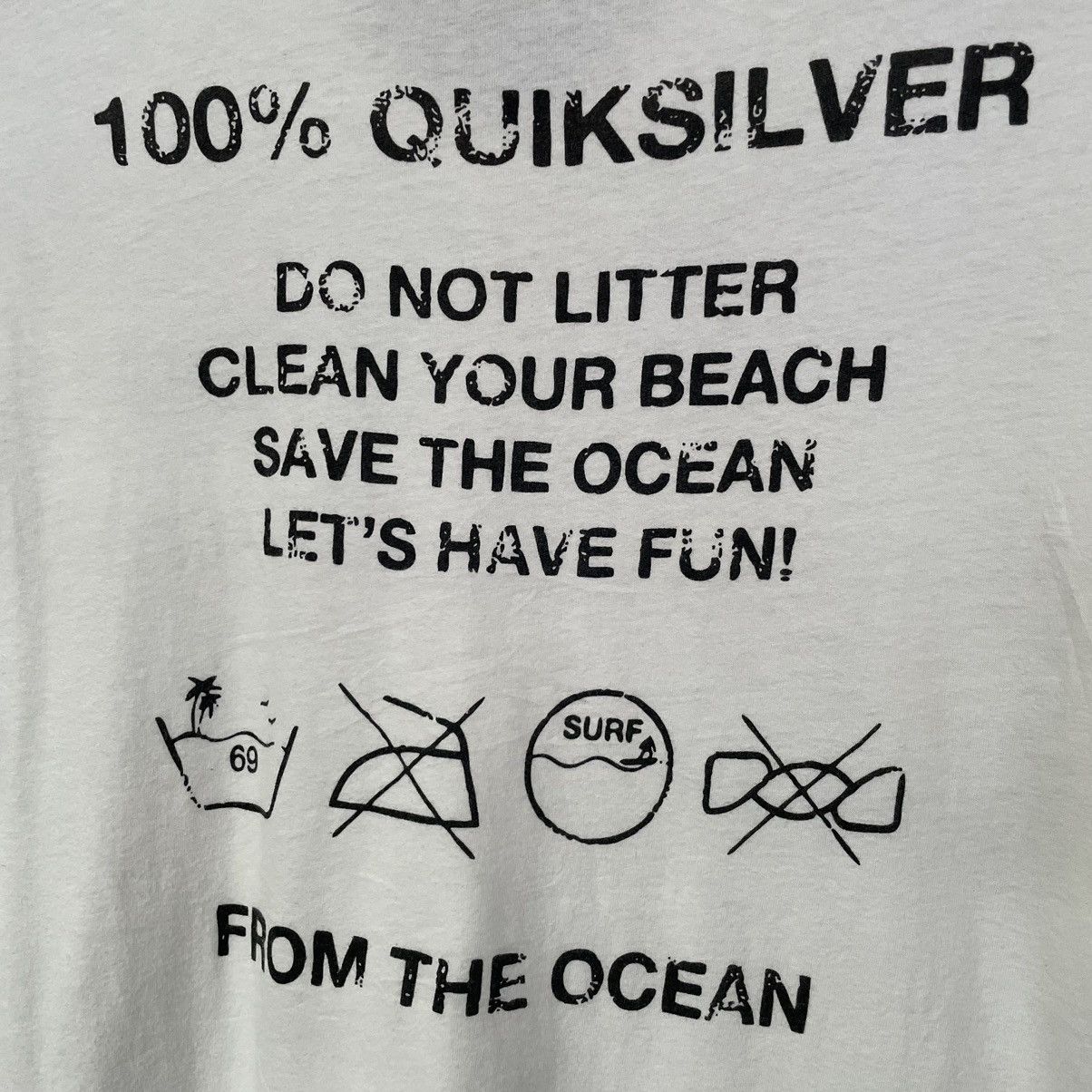 Quiksilver Vintage Y2K Quiksilver Care Label Design T Shirt Size US L / EU 52-54 / 3 - 2 Thumbnail