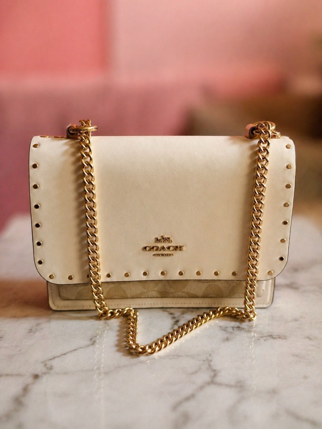 Coach Coach Klare Crossbody Bag in Signature Canvas with Rivets Size ONE SIZE - 1 Thumbnail