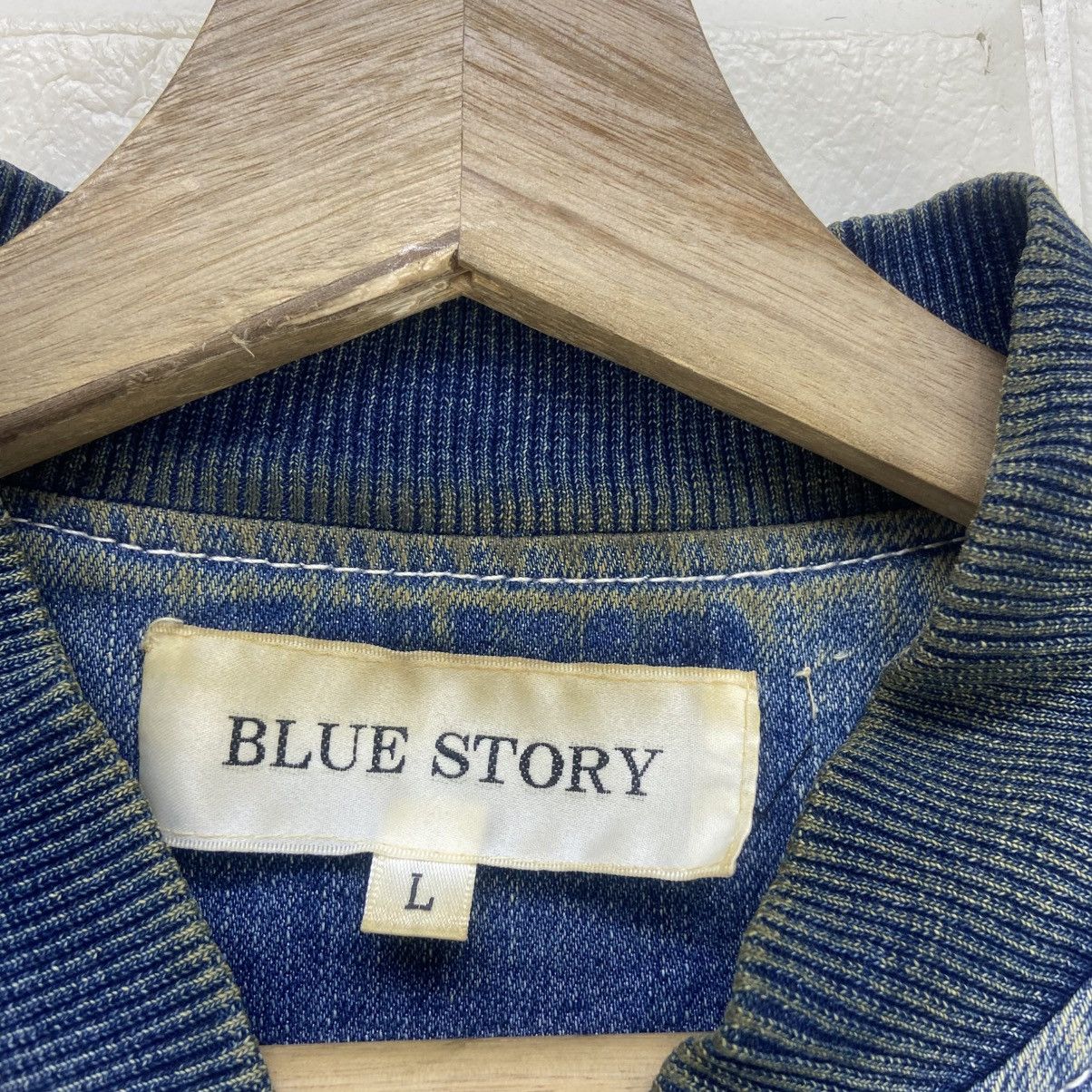 Japanese Brand Blue Story Street Fashion Native Soft Denim Bomber Style Size US S / EU 44-46 / 1 - 21 Thumbnail
