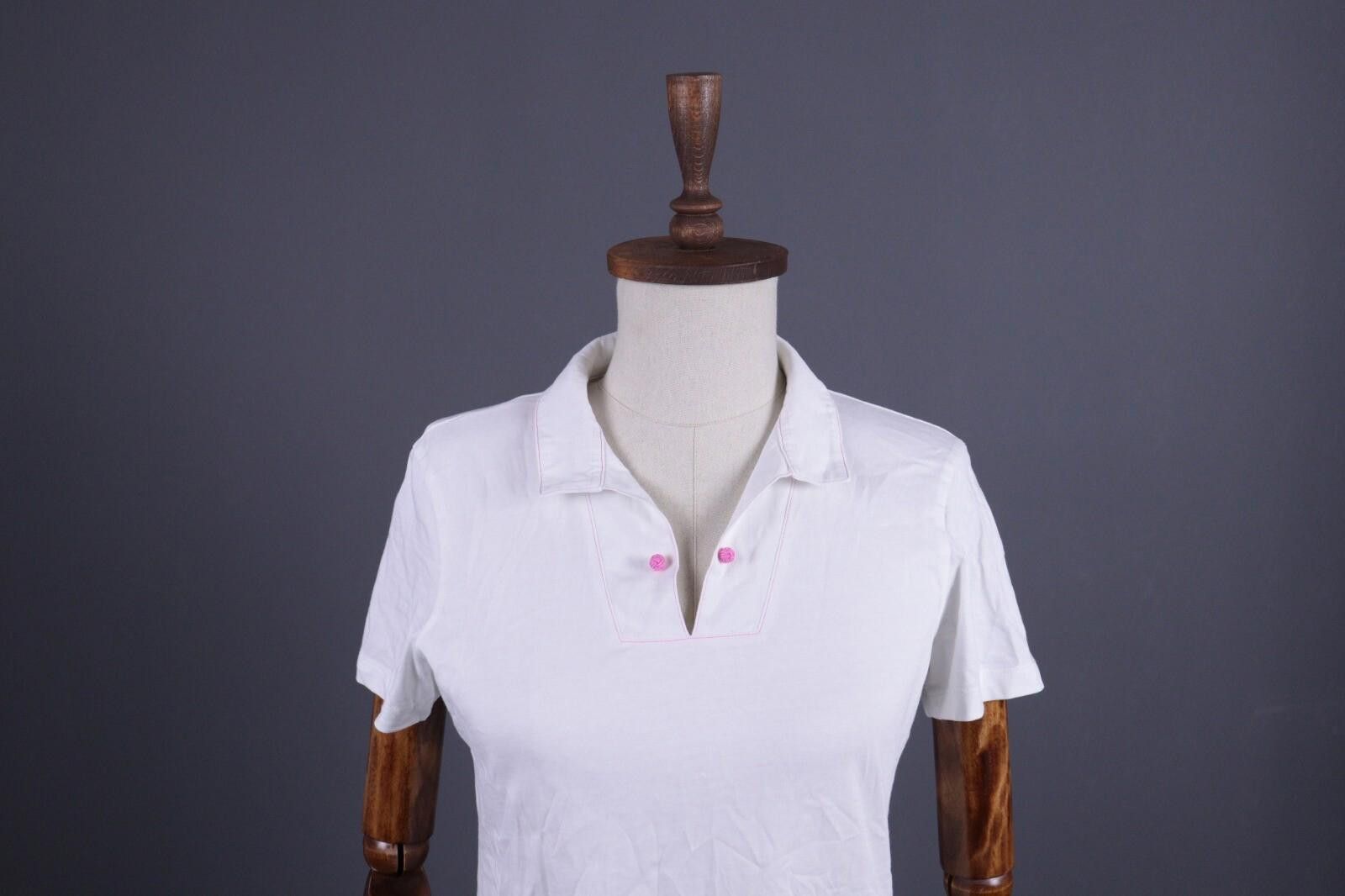 Saint James Saint James Depuis 1889 White Henley Shirt Size I42 /US6 Size M / US 6-8 / IT 42-44 - 2 Thumbnail