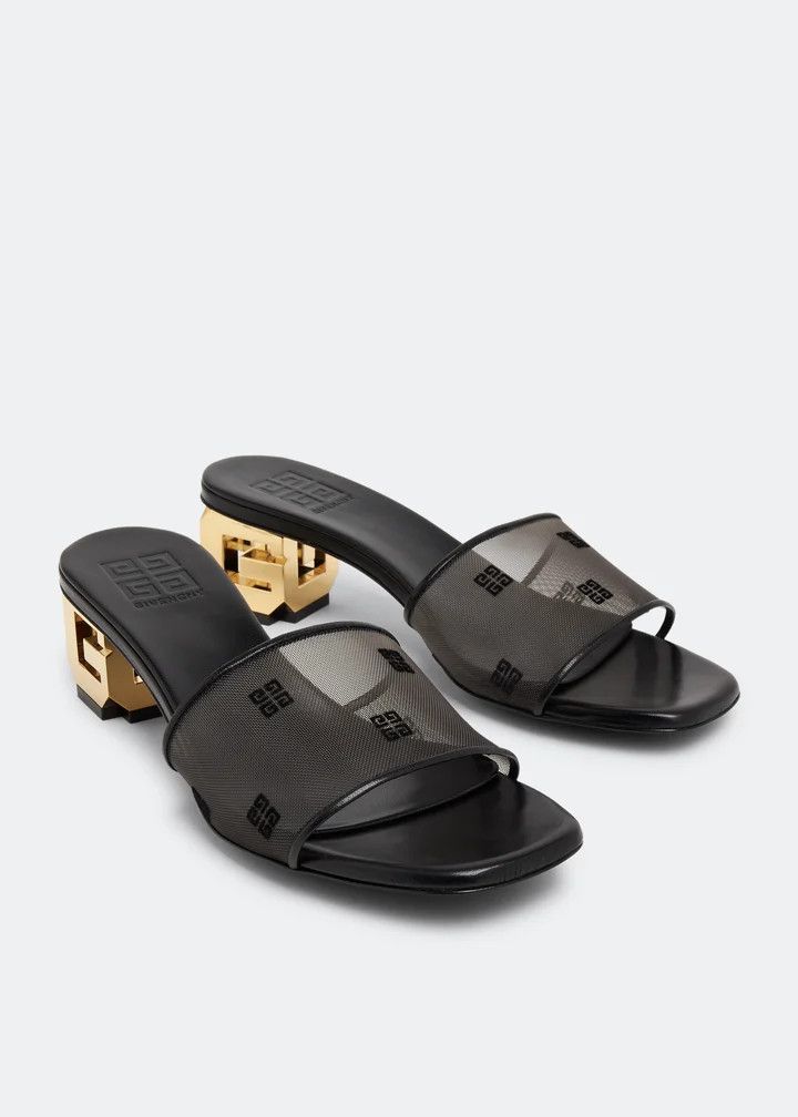 Givenchy o1w1db10326 G Cube 45mm Sandals in Black Size US 9 / IT 39 - 4 Thumbnail