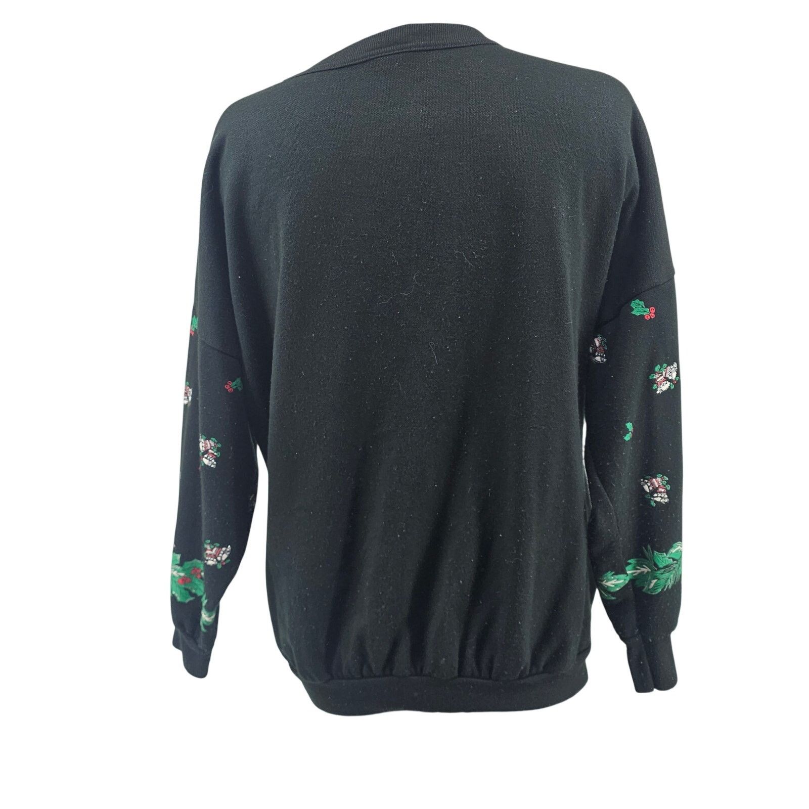 Vintage Vintage 90s Christmas Village Fullprint Sweatshirt Black L Size L / US 10 / IT 46 - 2 Thumbnail